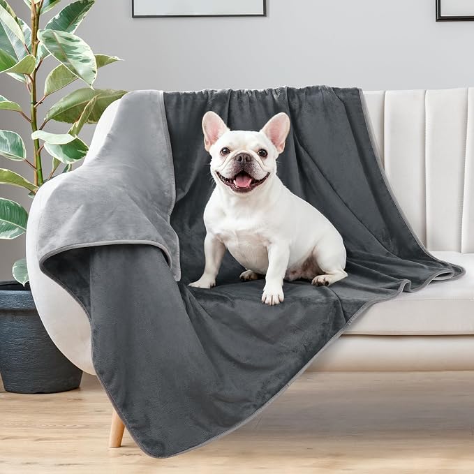 LOOBANI Waterproof Dog Blanket for Bed: Spill-Proof Puppy Blankets for Small by LOOBANI