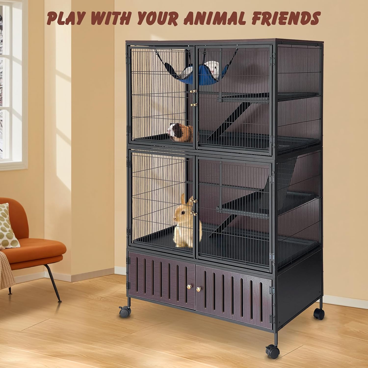 Small Animal Cage, 60" High - GlobalHabitat Supply