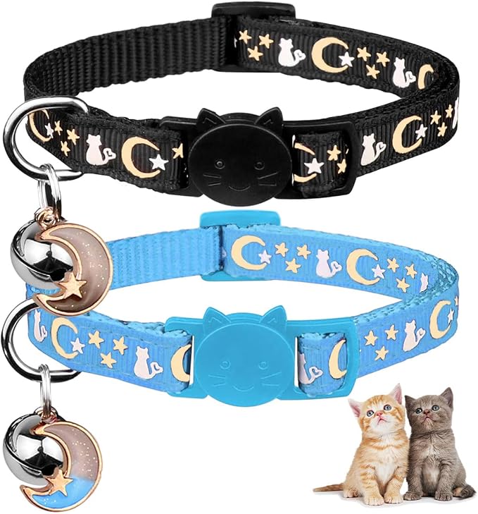 2PCS Breakaway Cat Collars by Baeuppit