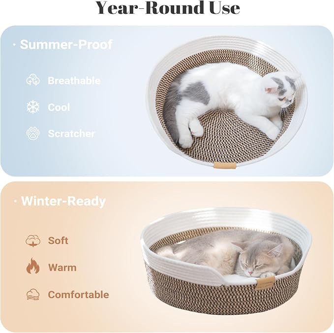 CHEERHOME PETS Cat Bed Basket - Image 2