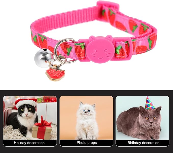 Mipcase Strawberry Printing Cat Collar - Image 5