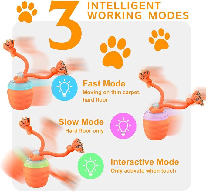 Interactive Dog Toy, Motion Activated Rolling Squeaky Ball - Image 3