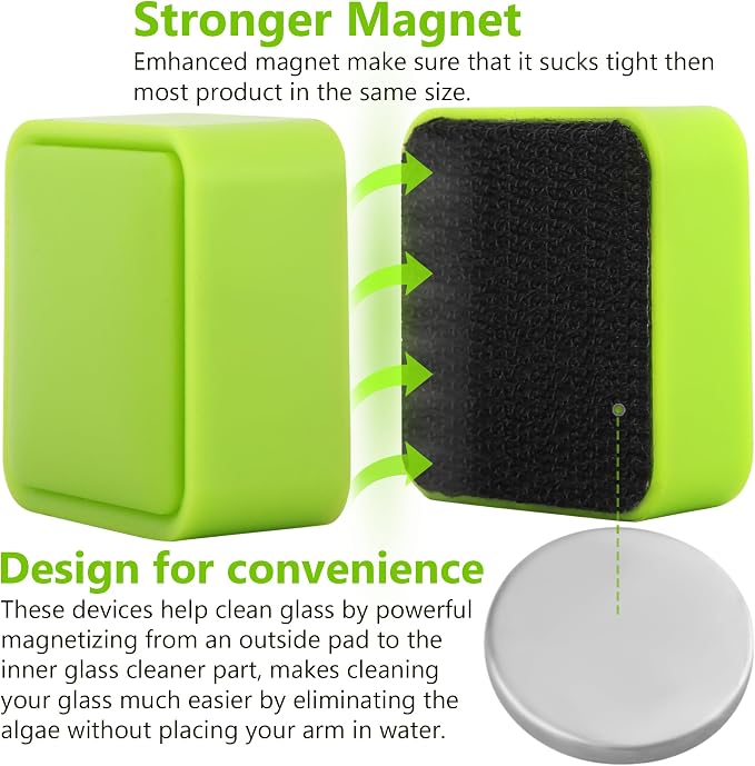 Magnetic Aquarium Fish Tank Glass Algae Scrapers Glass Cleaner Scrubber Clean - Image 2