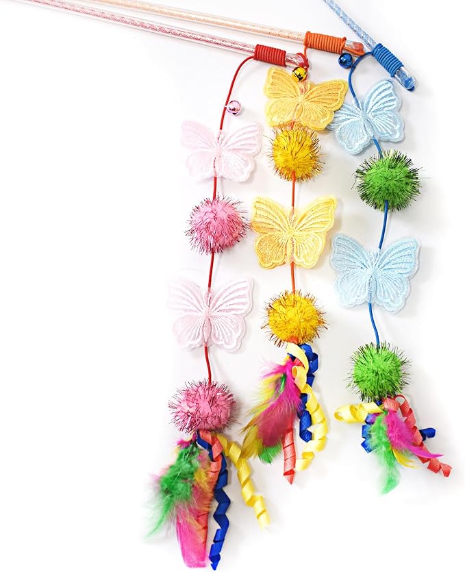 Cat Wand Toys, Pompom - Image 3