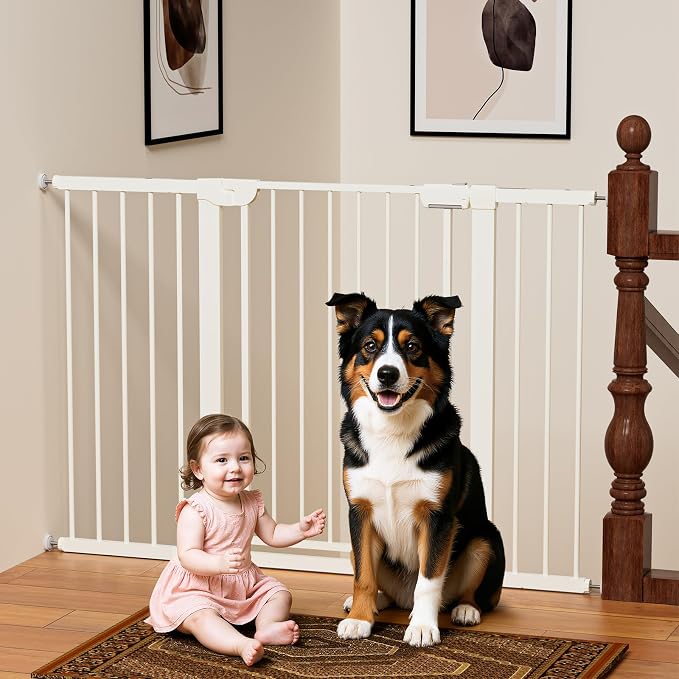 29.5-54.2" Magnetic Baby Gate for Stairs, Baby Safety Essentials, Auto Close by Mutak