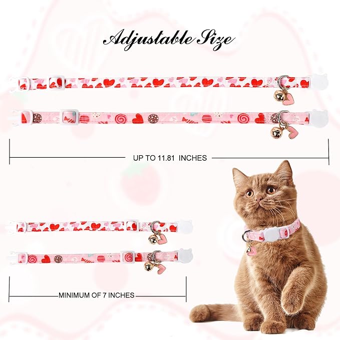 2 Pack Valentine's Day Cat Collar - Image 6