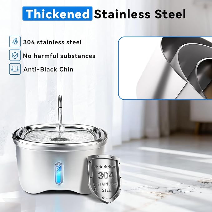 Cat Water Fountain Stainless Steel, 120oz/3.5l Water Fountains - Image 4