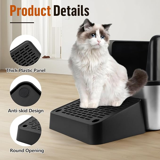 Cat Litter Box Ramp, Litter Box Step Mat - Image 3