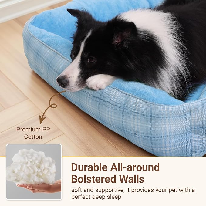 MIHIKK Rectangle Dog Beds for Large Dogs & Cats, Orthopedic Sleeping Pet Bed - Image 2