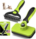 3PCS Self Cleaning Slicker Brush & Pet Grooming Rake & Flea Comb by Augwind