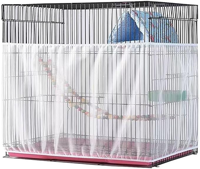 Large Bird Cage Net, Adjustable Soft Airy Mesh Net, Bird Cage Seed Catcher by Unknown