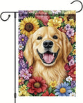 Golden Retriever Garden Flag 12x18 Inch Dog by StarlitPatio