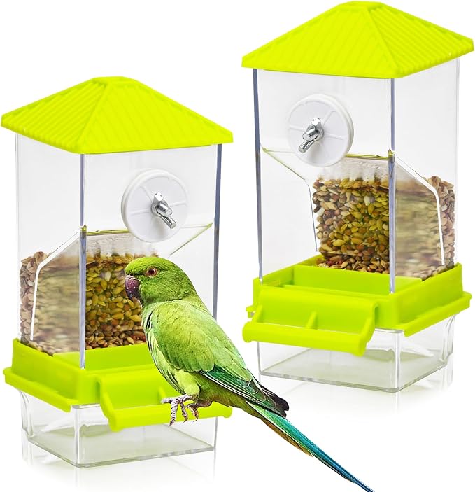 BNOSDM No Mess Automatic Bird Feeder 2 Pcs Anti-Splash Bird Feeder Acrylic by BNOSDM