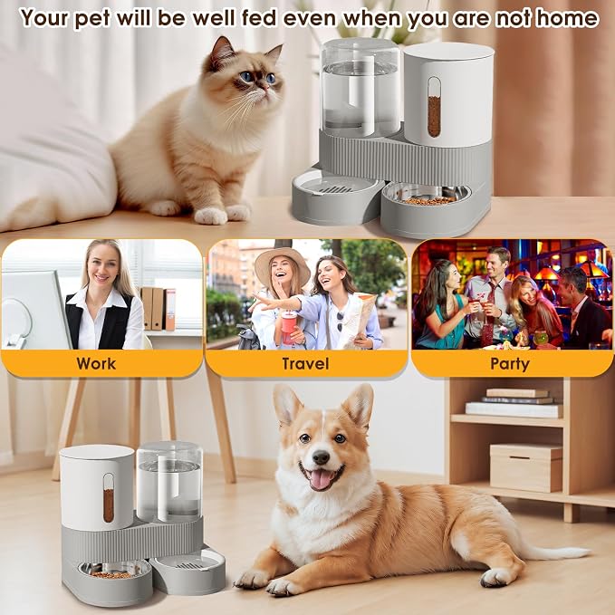 Automatic Gravity Cat Dog Feeder and Water Dispenser - Image 7