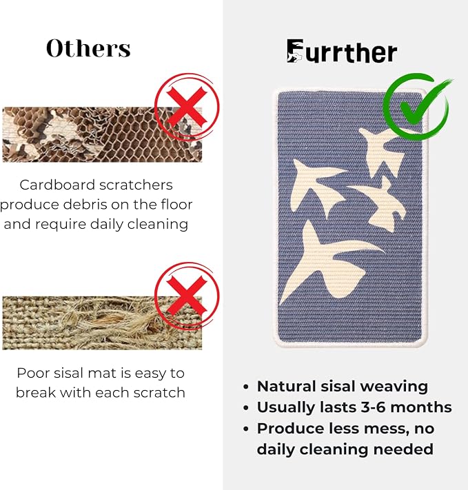 Sisal Cat Scratcher Post Mat, Durable and Shedding-Resistant Cat Scratching - Image 3