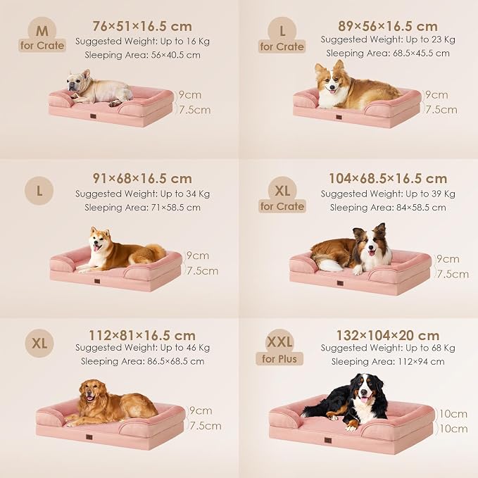 EHEYCIGA Orthopedic Dog Bed for Medium Dogs, Waterproof Memory Foam Medium Dog - Image 5