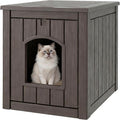 Litter Box Enclosure, Waterproof & Weatherproof Plastic Cat House by WTFGO