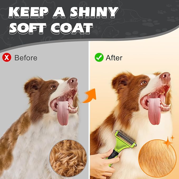 3PCS Pet Grooming Rake & Metal Comb & Flea Comb - Image 6