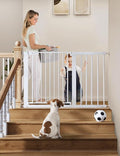 COMOMY 30" Tall Baby Gate for Stairs Doorways, Fits Openings 29.5" to 46" Wide by COMOMY