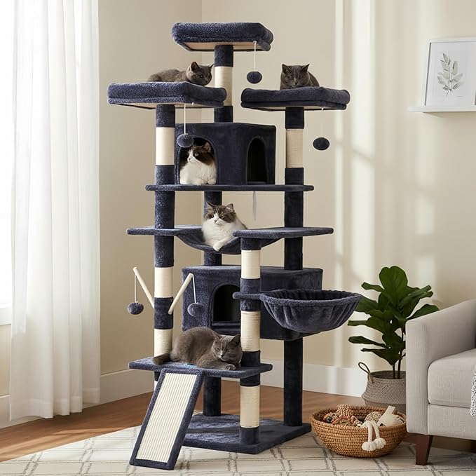 Hey-brother Cat Tree, 71 inches XL Large Cat Tower - Image 7
