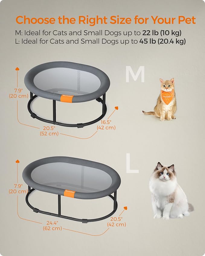 Feandrea Pet Bed, Cat Hammock, Elevated Cat Bed - Image 5