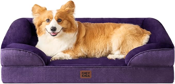 EHEYCIGA Orthopedic Dog Beds for Large Dogs, Waterproof Memory Foam Large Pet by EHEYCIGA