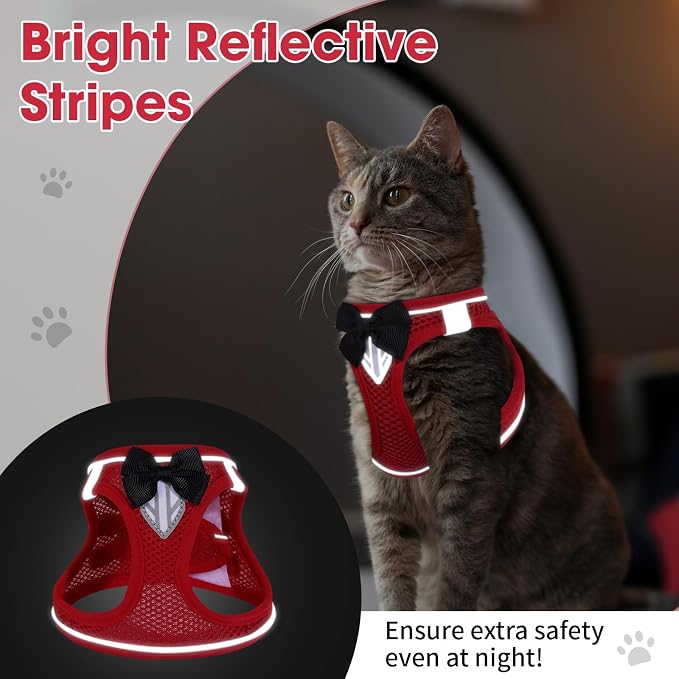 Cat Vest Harness and Leash Set for Walking Escape Proof, Adjustable Kitten - Image 5