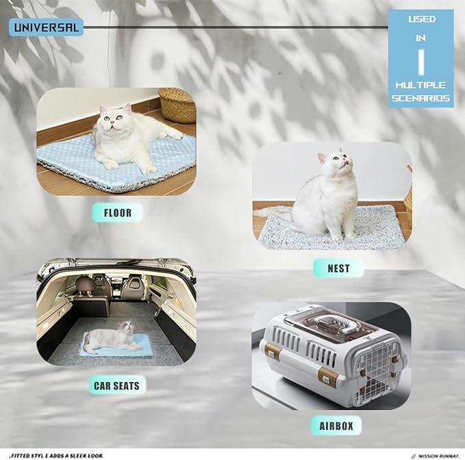 Two Uses'Cat Mat, Self Warming&Cooling Cat Mat.18 * 24in-Cooling Cat - Image 8