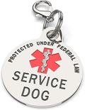 Service Dog TAG Small Breed Premium Double Sided Identification .999 Inch by K9King