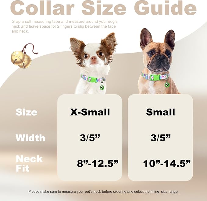 Puppy Collar with Bell，Nylon - Image 3