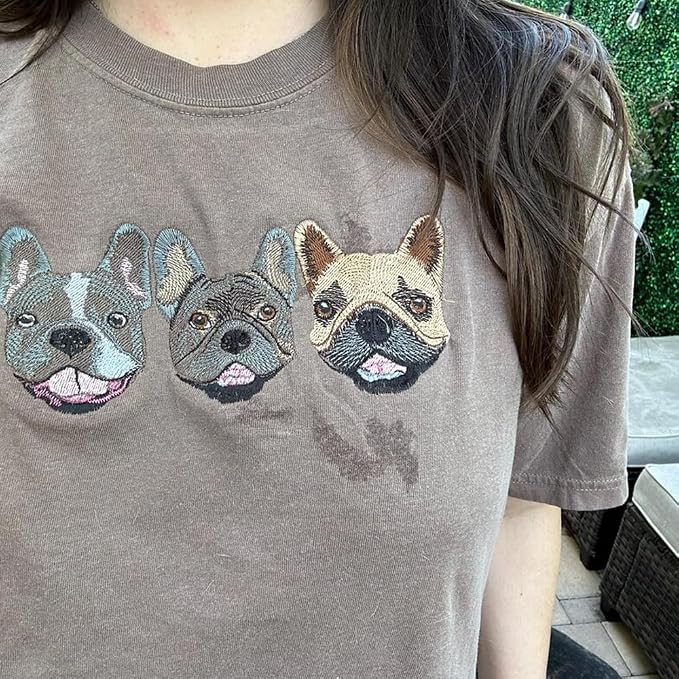 Custom Pet Embroidered Sweatshirt, Custom Dog Face Embroidered Sweatshirt - Image 3