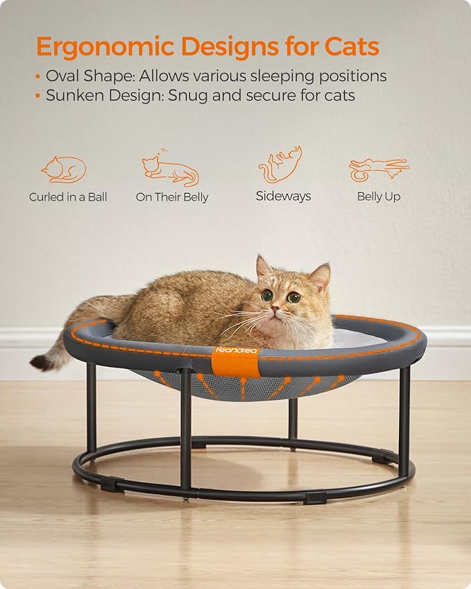 Feandrea Pet Bed, Cat Hammock, Elevated Cat Bed - Image 3