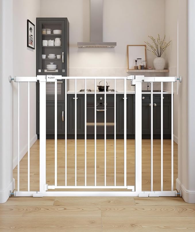 Baby Gate for Stairs, Stairs and Doorways Child Gate Pressure Mounted Safety by PLZOIT-Baby