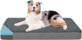Orthopedic Memory Foam Bed for Large Dogs, Waterproof Cooling Pet Mats for Crate by ABETTERLIFEWITHPET