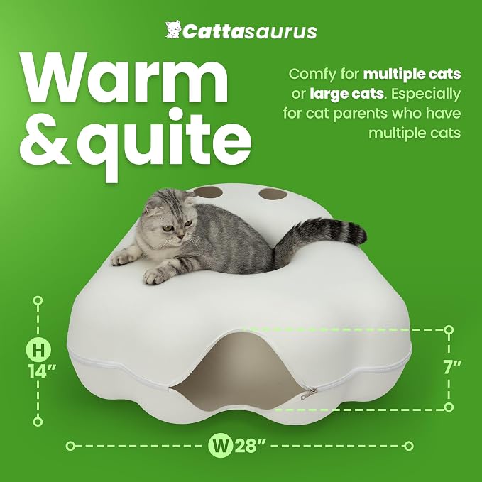 Cattasaurus Unique Gothic Peeka-Boo Cat Cave Duo Jumbo Set, Extra Spacious - Image 2
