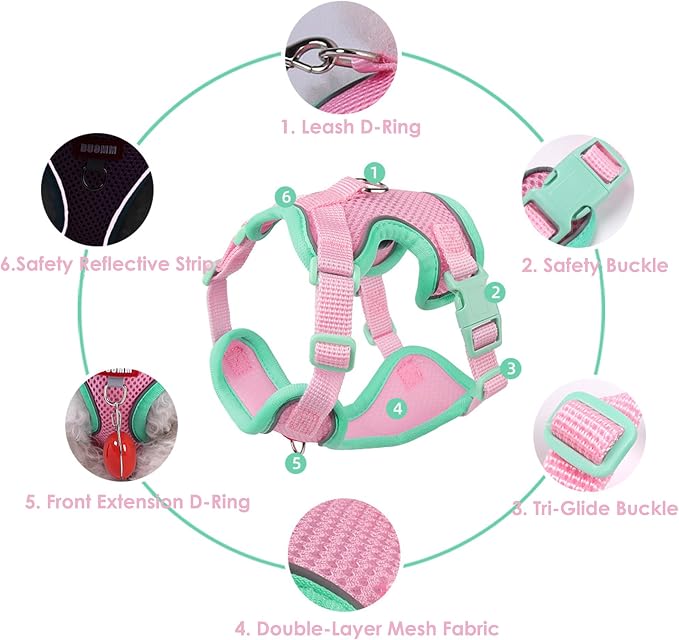 Cat Harness and Leash Set for Walking – Escape-Proof Reflective Vest for Cats - Image 3