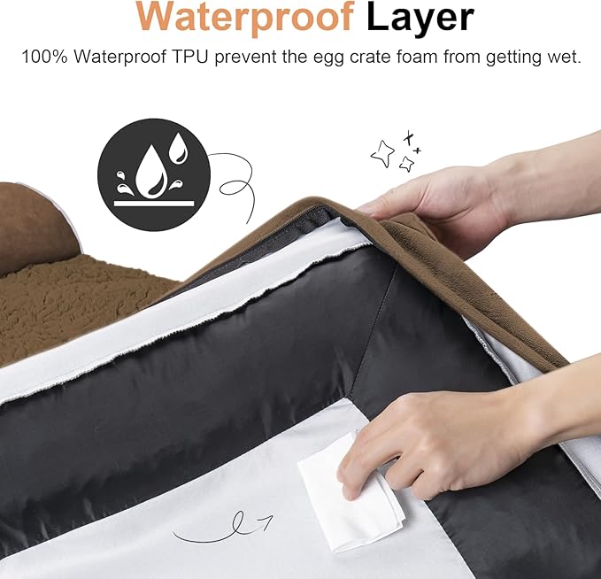 Large Dog Bed Orthopedic Washable: Beds Bolster XL Bed Large Big Dogs Egg Crate - Image 4