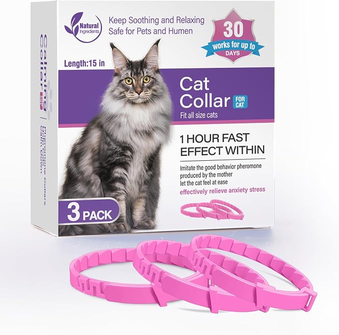 3 Pack Calming Collar for Cats and Kittens Pheromone Collar Efficient Relieve by Tcllka