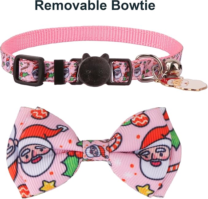ADOGGYGO Pink Christmas Cat Collar - Image 4