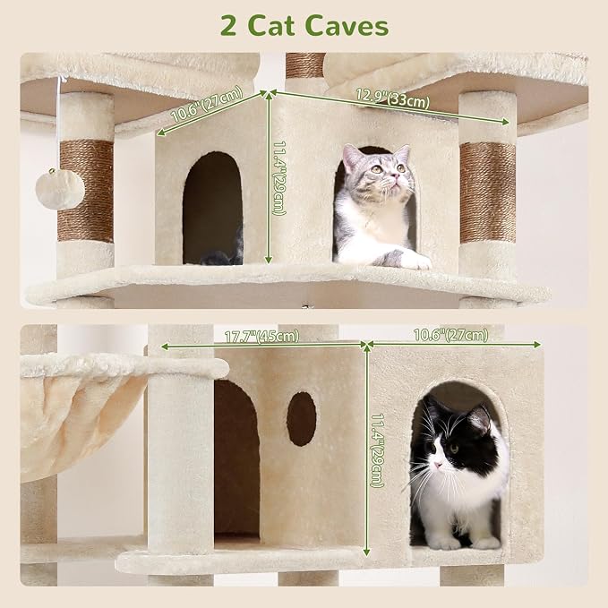 Globlazer Cat Trees and Towers for Multiple Adult Cats, 82-inch XXL Tall Cat - Image 4