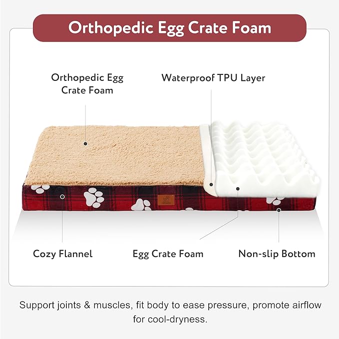 Waterproof Orthopedic Dog Bed for Extra Large Dogs 41x27x4 Inch - Image 2