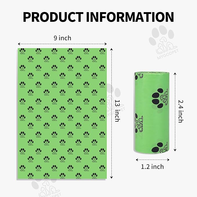 Dog Poop Bags Rolls 300 Count Biodegradable Poop Bags Refills - Image 2