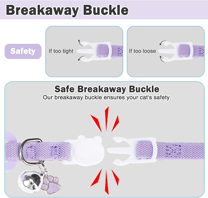 Airtag Cat Collar Breakaway, Stretchy Cat Tracker Collar - Image 4