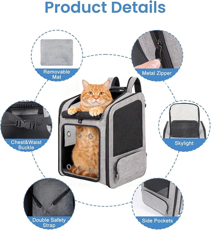 Extra Large Pet Carrier Backpack Cats Under 30 Lbs, - Image 4