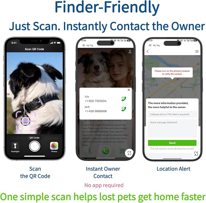 QR Code Dog ID Tag for Collar, Smart Pet ID - Image 4