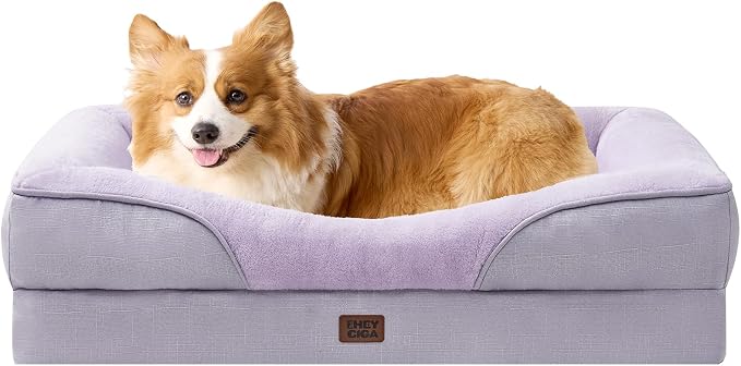 EHEYCIGA Orthopedic Dog Bed for Medium Dog, Waterproof Liner & Washable by EHEYCIGA