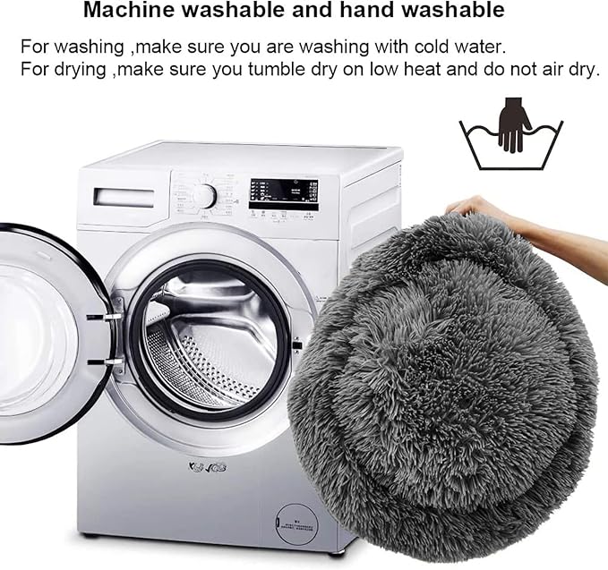 Nisrada Dog Bed for Medium Large Dogs, 36 inch Calming Dogs Bed, Washable-Round - Image 3