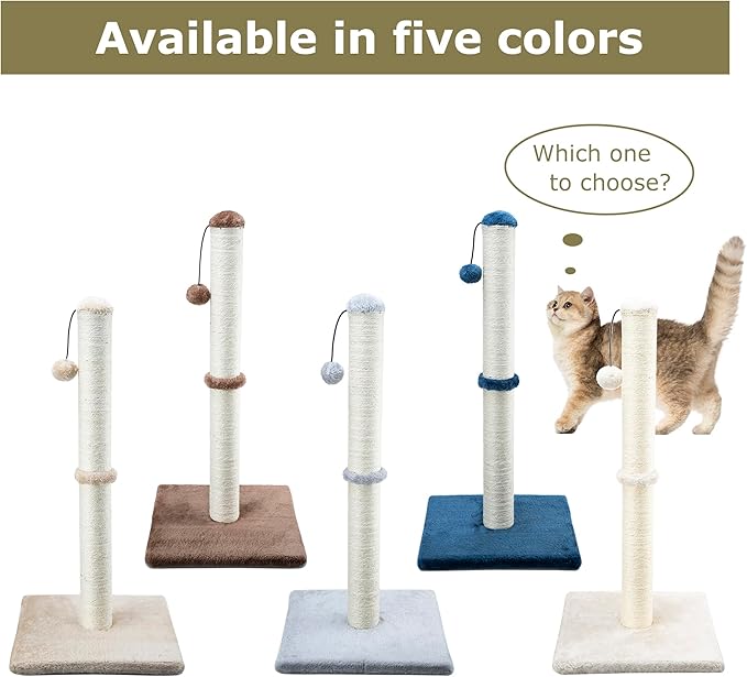 Dimaka 29" Tall Cat Scratching Post, Claw Scratcher - Image 6