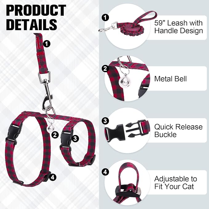 BEAUTYZOO Cat Harness and Leash Set Escape Proof - Image 4