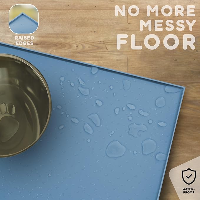 Dog Food Mat - 24x15 Raised Edges Dogs Mat - Image 5